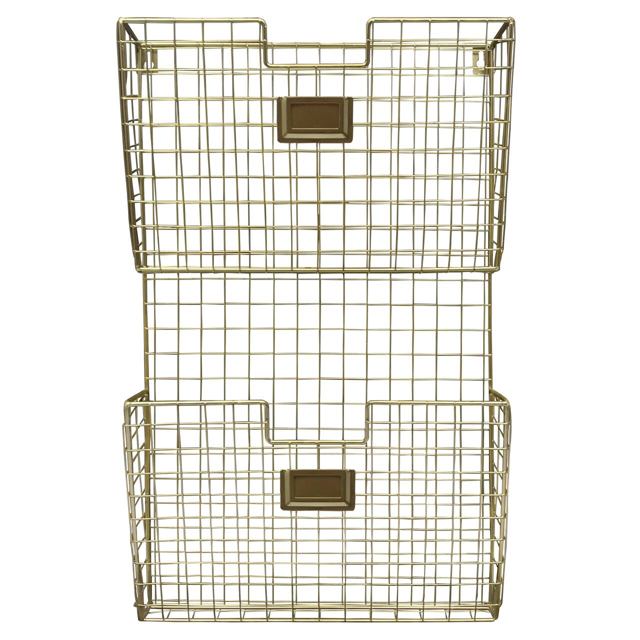 Gold 2 Tier Wall File Holder By Ashland Michaels Gold 2 tier wall file holder by ashland michaels